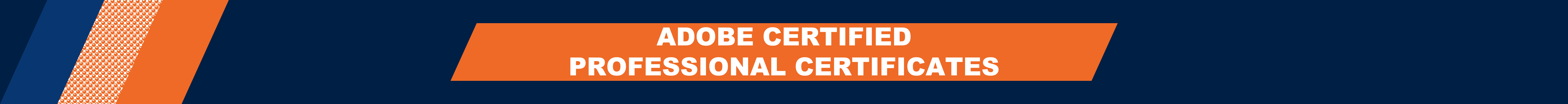 Adobe Certified Professional Certifications Header